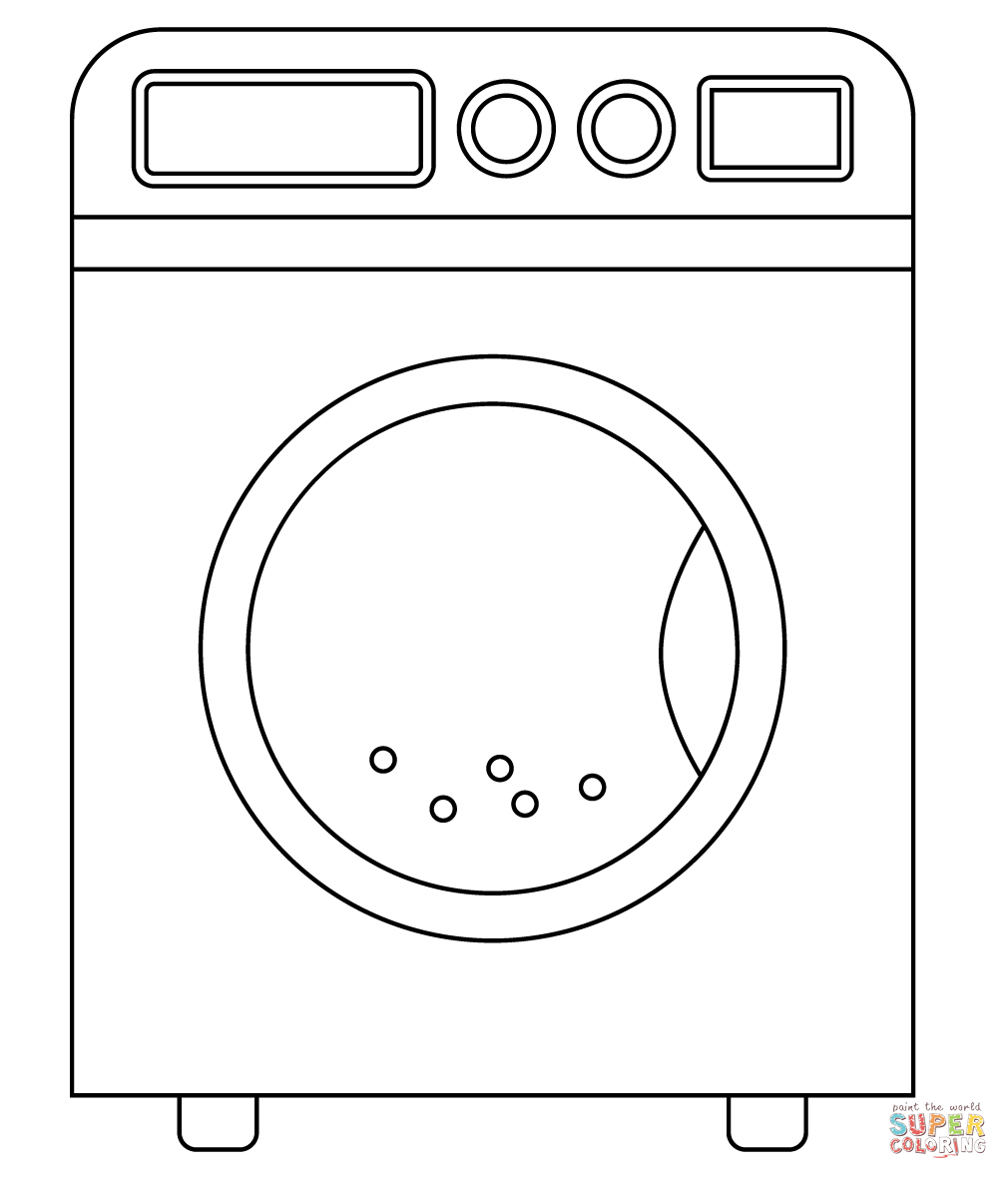 Washing machine coloring page free printable coloring pages