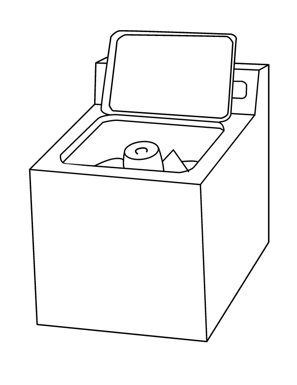 Washing machine coloring sheet