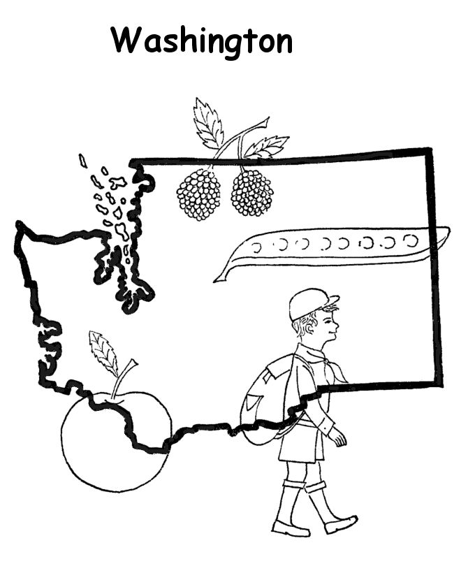 Washington state outline coloring page washington state outline coloring pages washington map