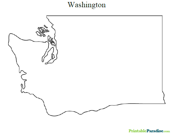 Printable state map of washington