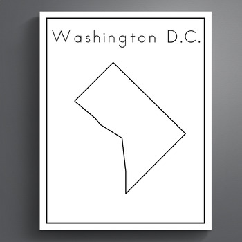 Us state coloring pages by writeideadesign tpt