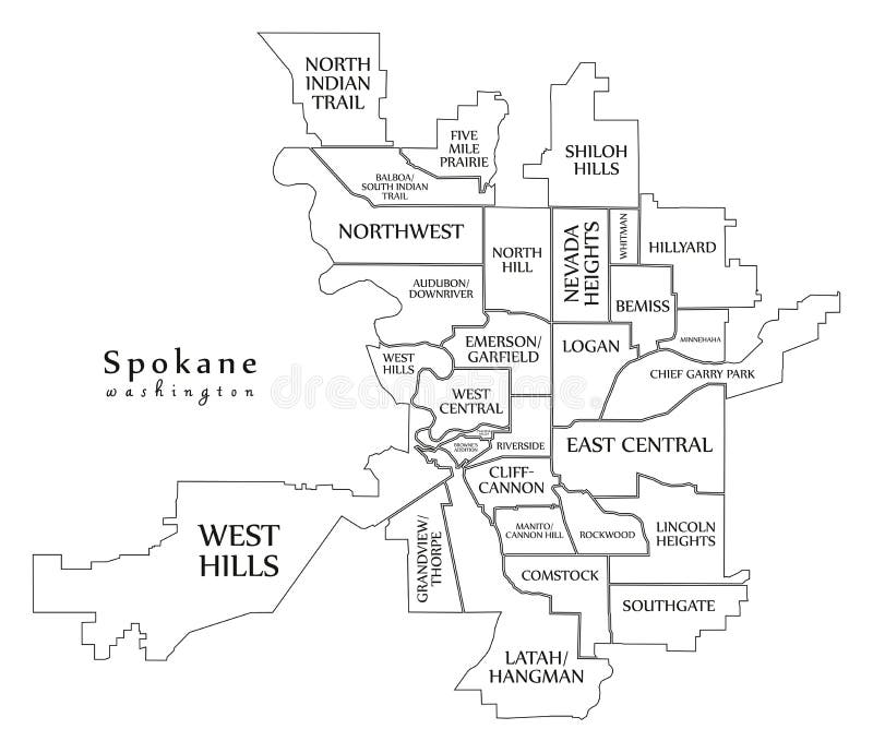Modern city map