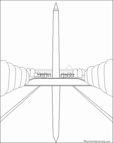 Washington monument coloring page free printable coloring pages washington monument monument ideas cc drawing