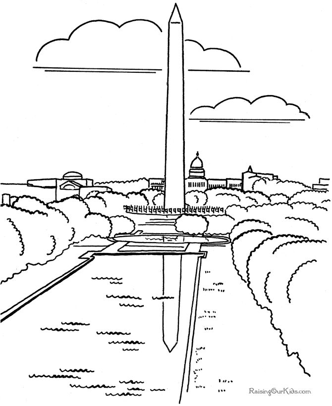 Washington monument coloring pages