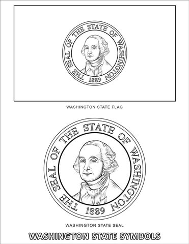 Washington state symbols coloring page free printable coloring pages