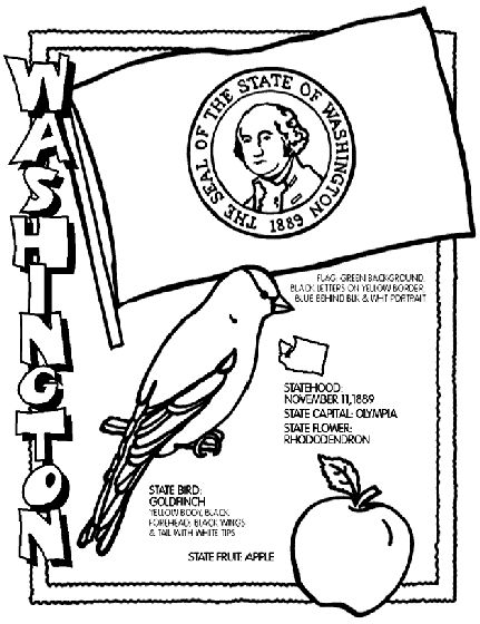 Discover washington state with crayolas online coloring page