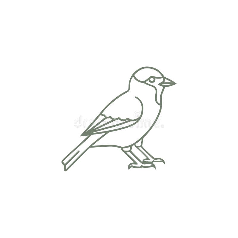 Design of bird and sparrow symbol isolated on white background stock vector