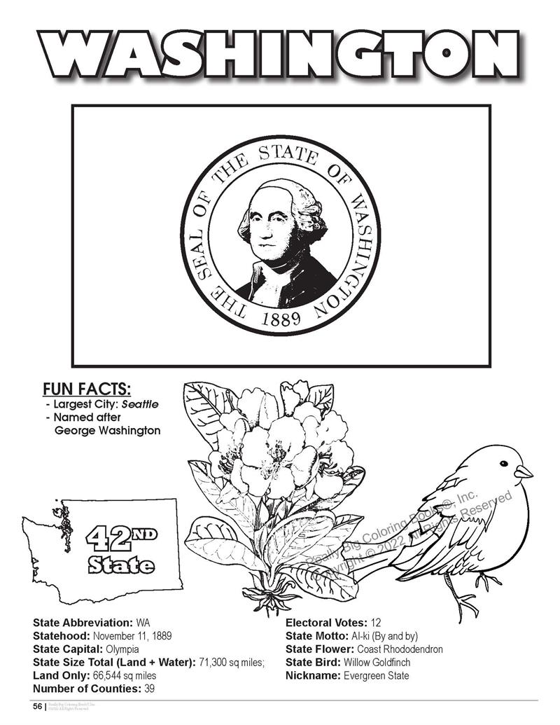 Washington state coloring book x