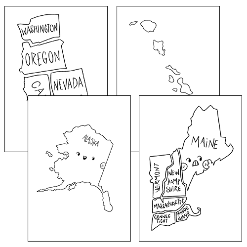 Us states coloring pages worksheet activities united states coloring pages made by teachers