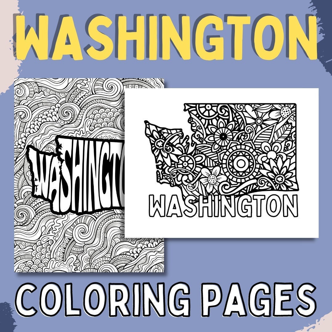 Buy washington coloring pages state name floral mandala coloring sheet pdf pages online in india