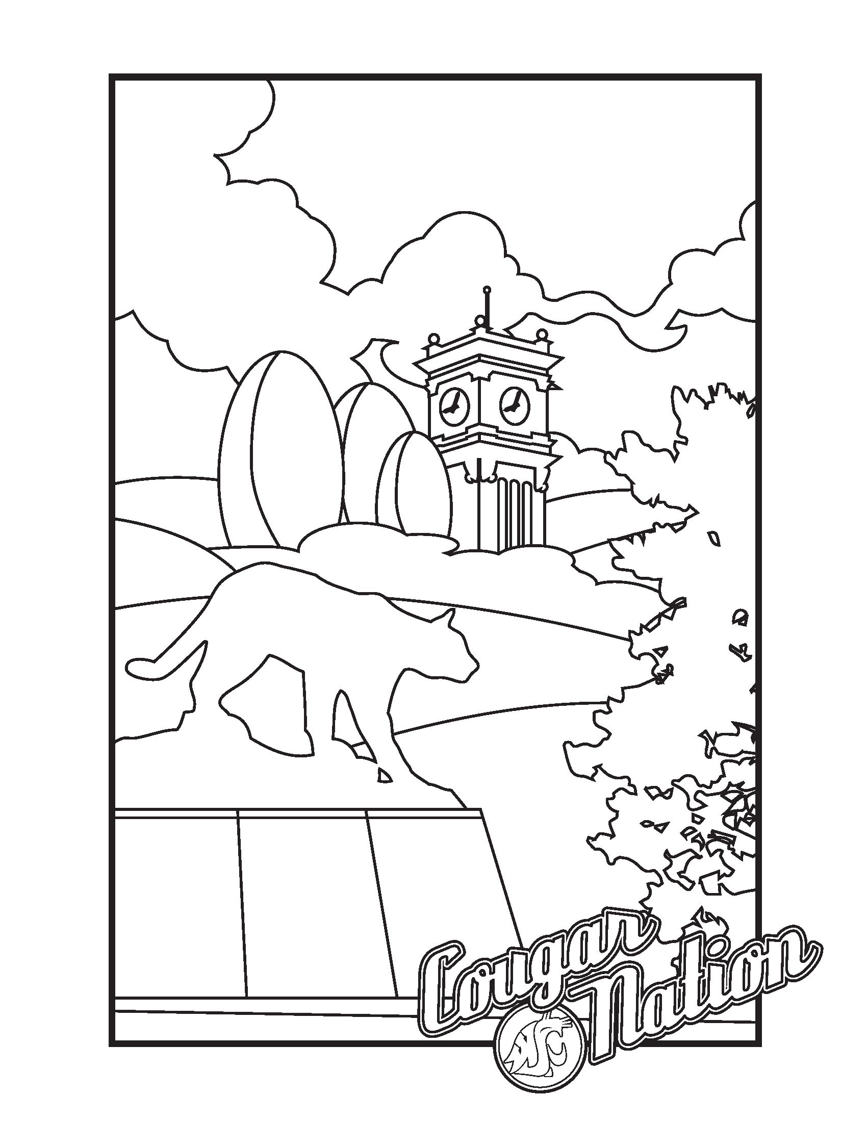 Cougar coloring contest washington state university