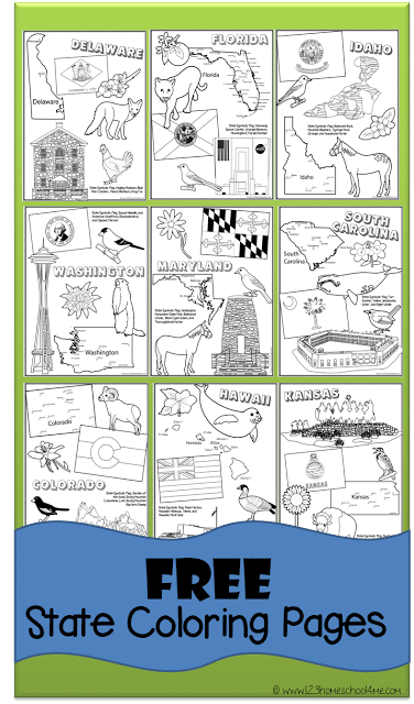 Free state coloring pages