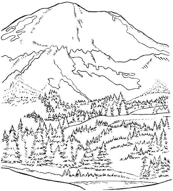 Online coloring pages stratovolcano coloring a stratovolcano in washington state volcano