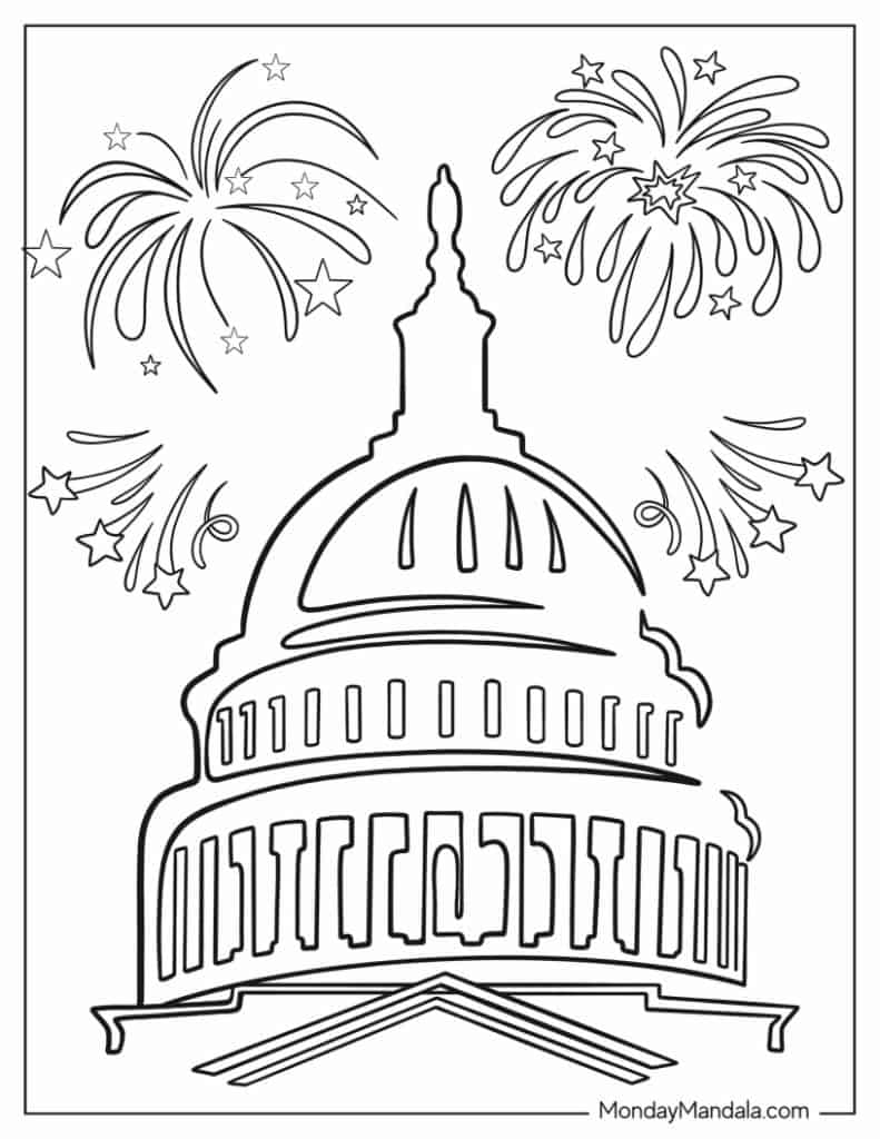 Th of july coloring pages free pdf printables