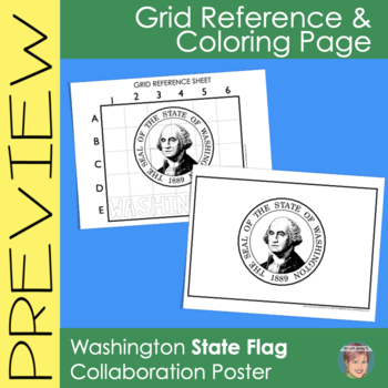 Washington state flag collaboration poster great washington state activity