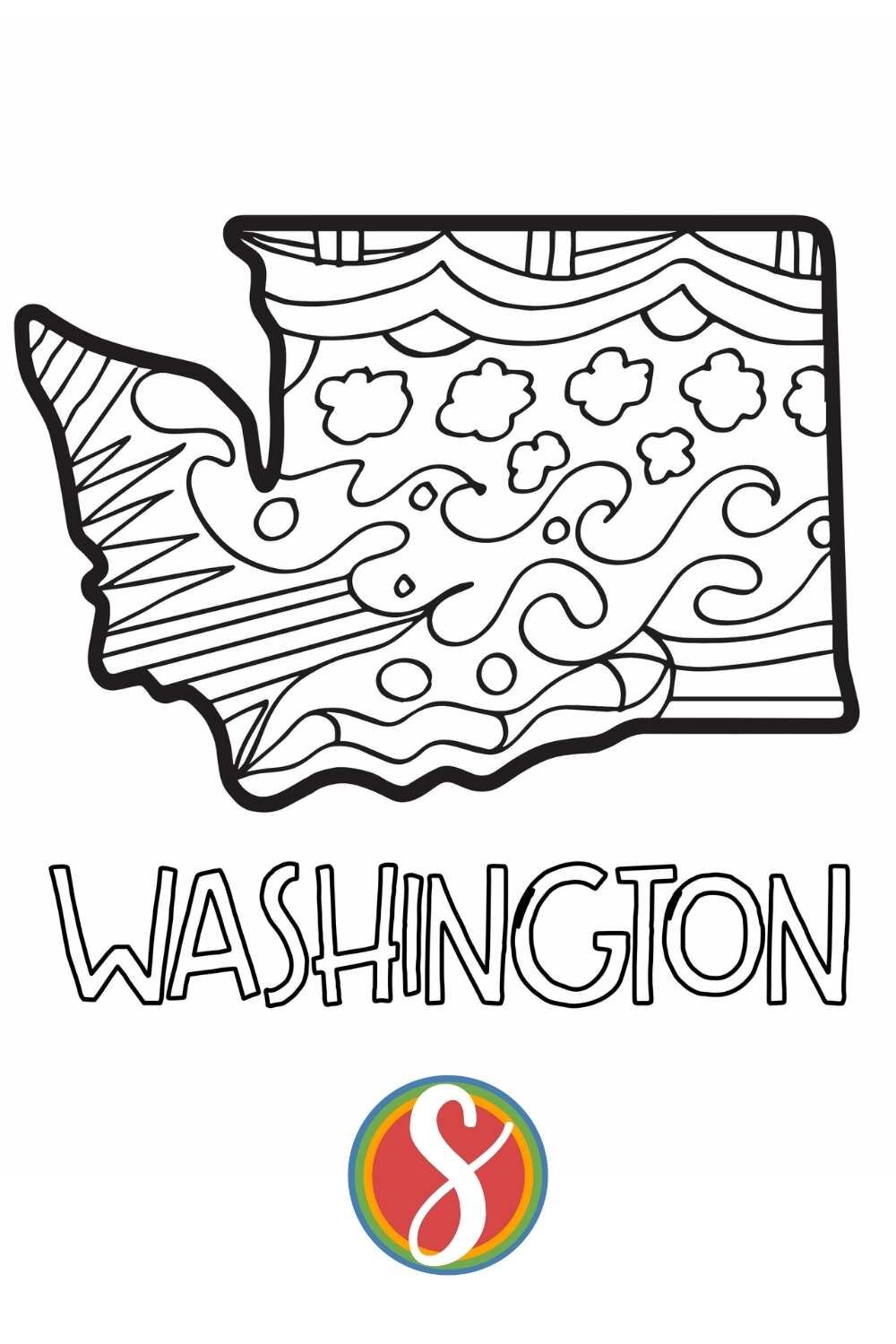 Free washington coloring pages â stevie doodles