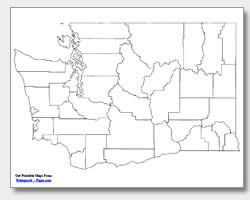 Printable washington maps state outline county cities