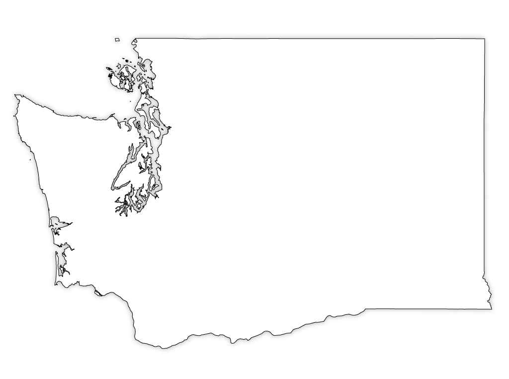 Washington state outline map washington state blank map