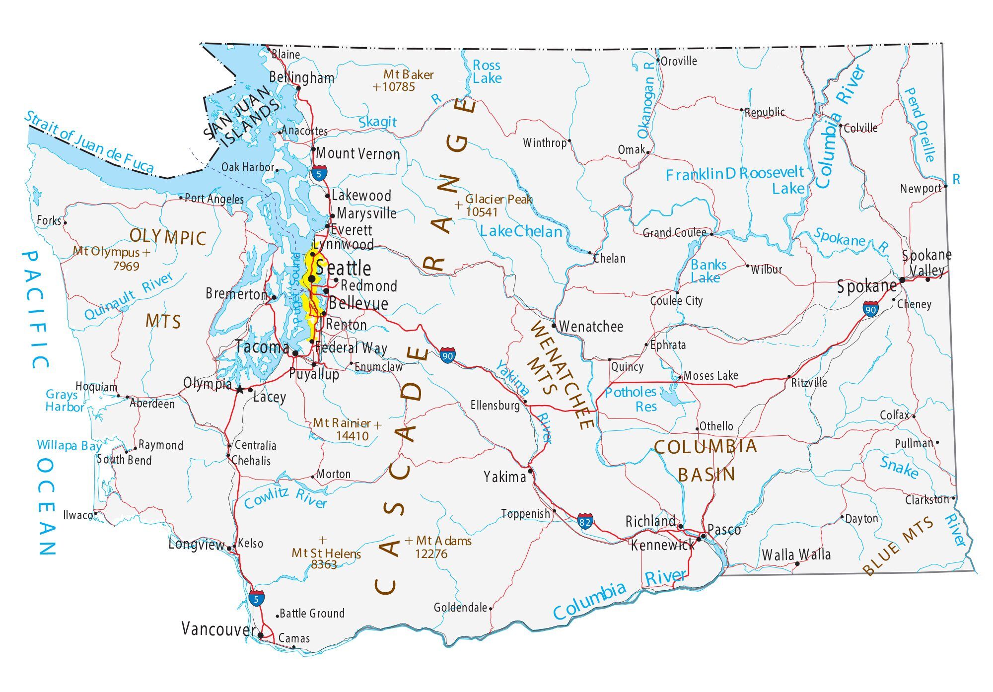 Map of washington