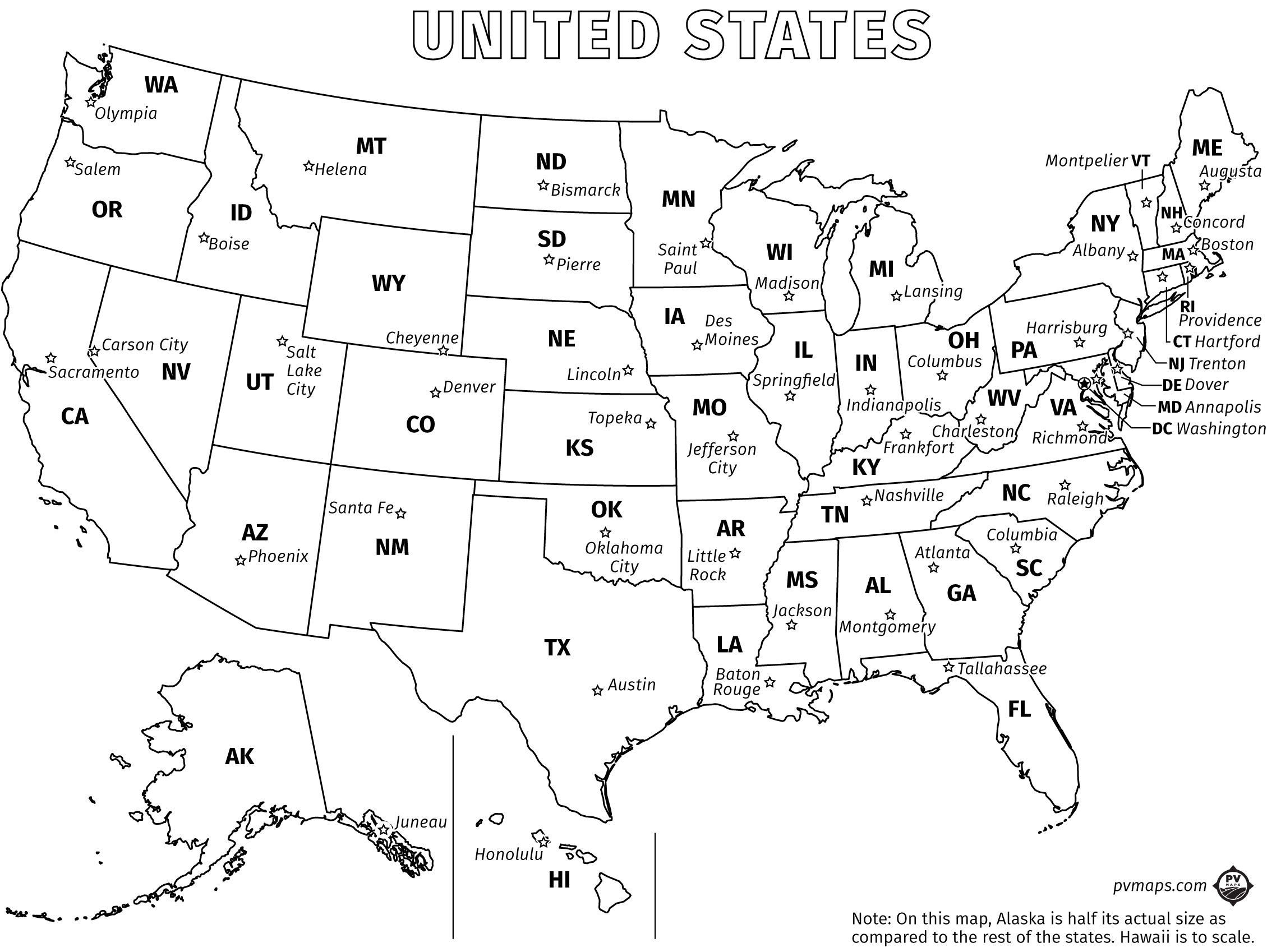 Printable line maps pvmaps