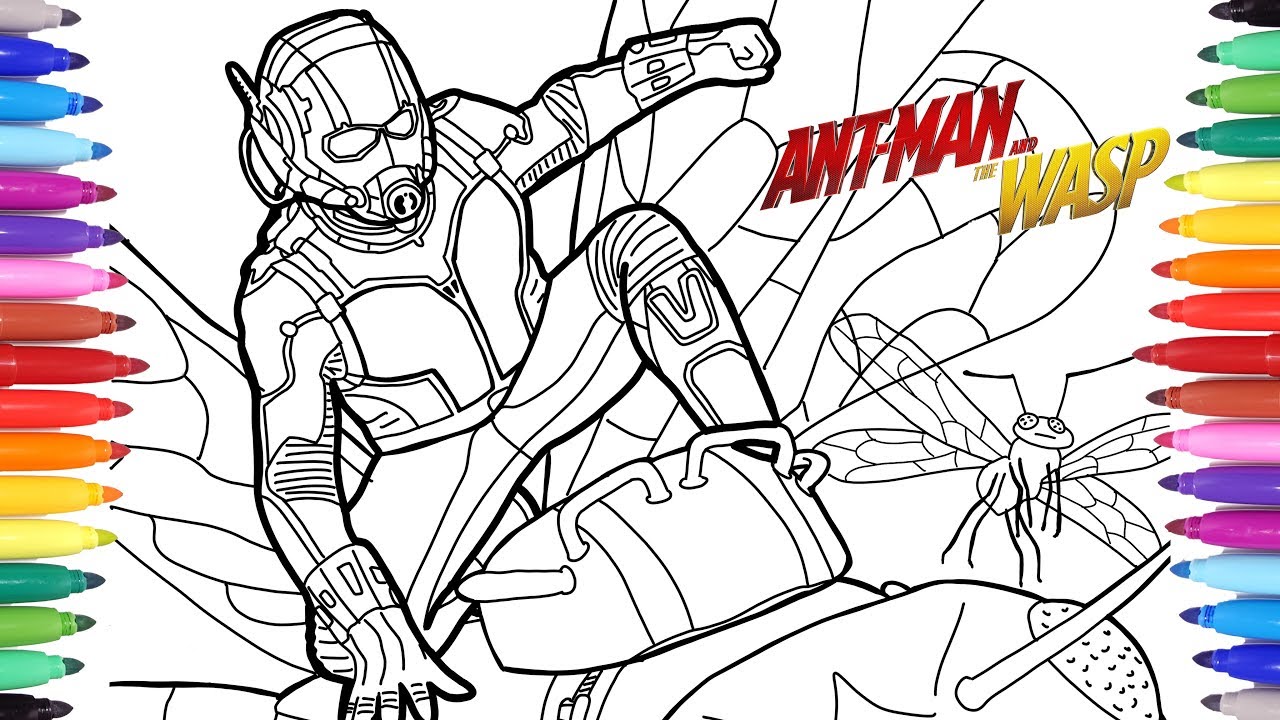 Antan and the wasp coloring pages arvel superheroes coloring pages for kids coloring book