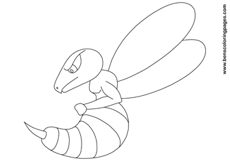 Wasp coloring page
