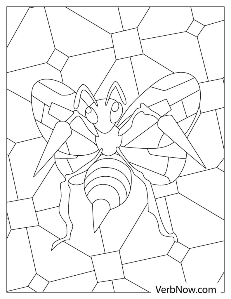 Free wasp coloring pages book for download printable pdf