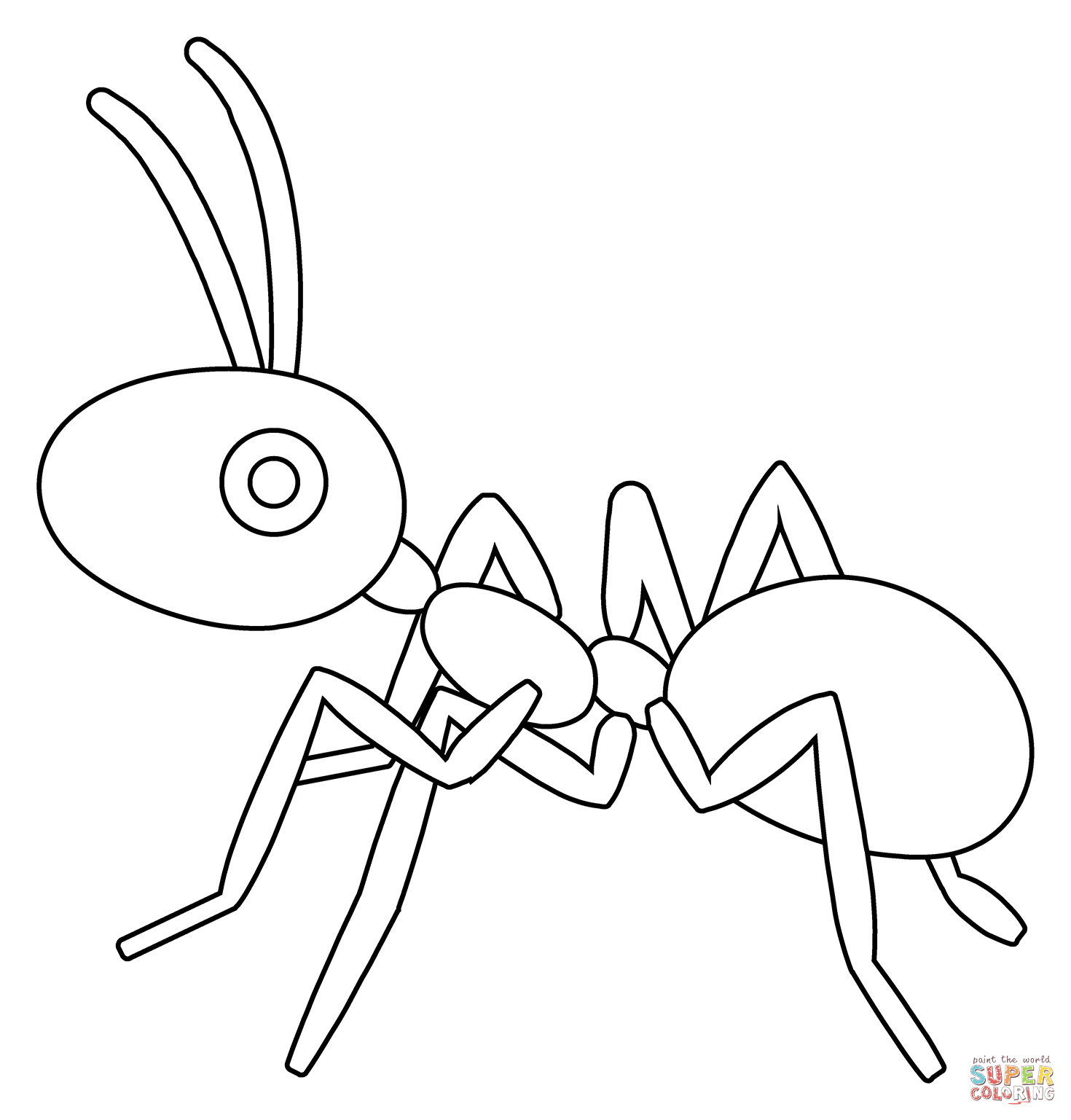 Ant emoji coloring page free printable coloring pages