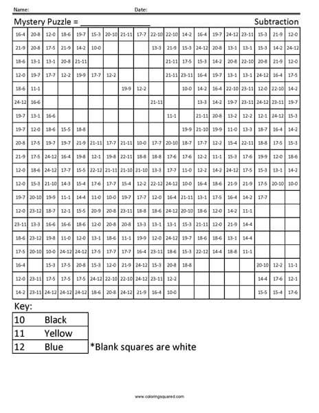 Wasp coloring page subtraction