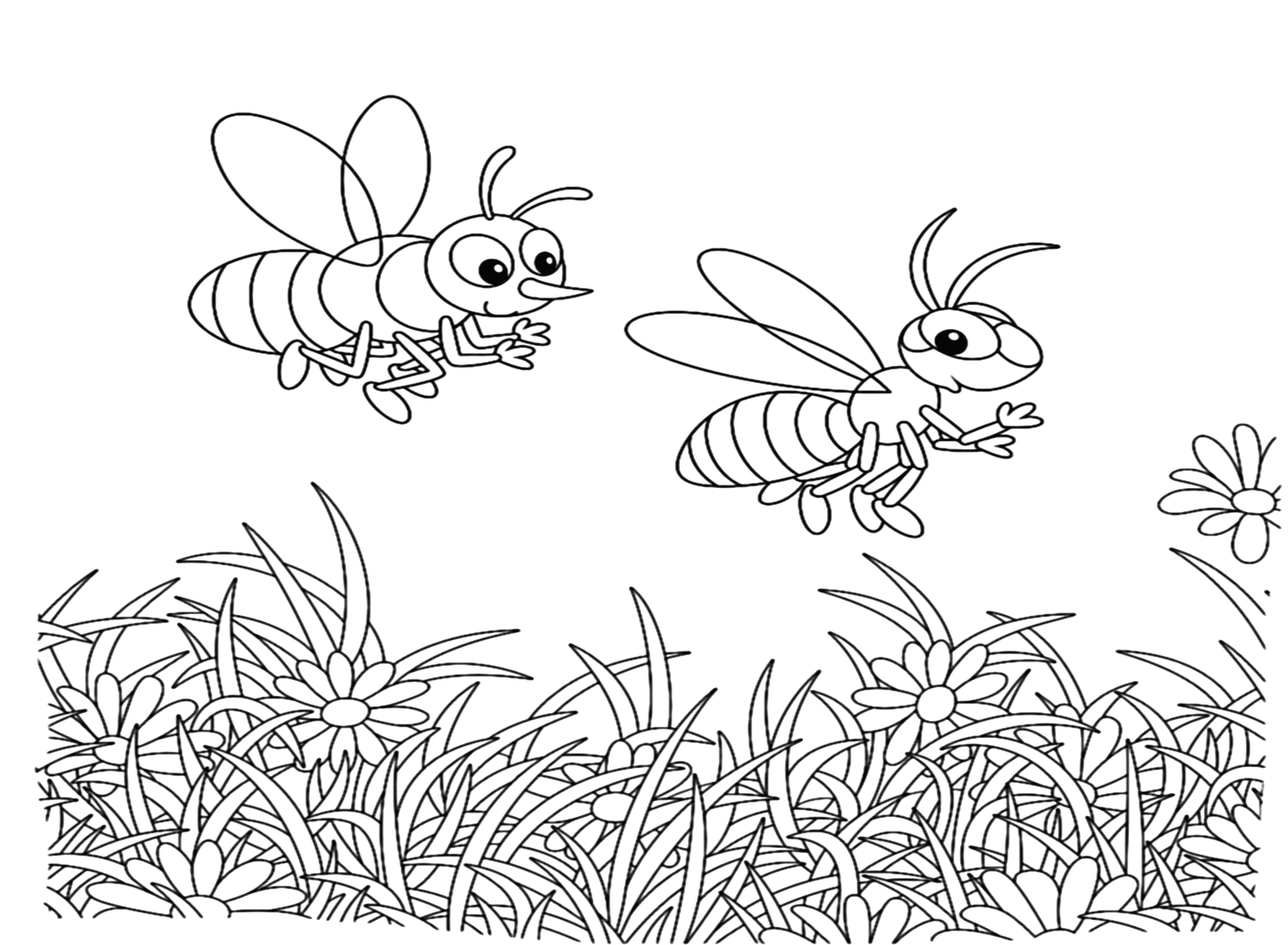 Wasp coloring pages