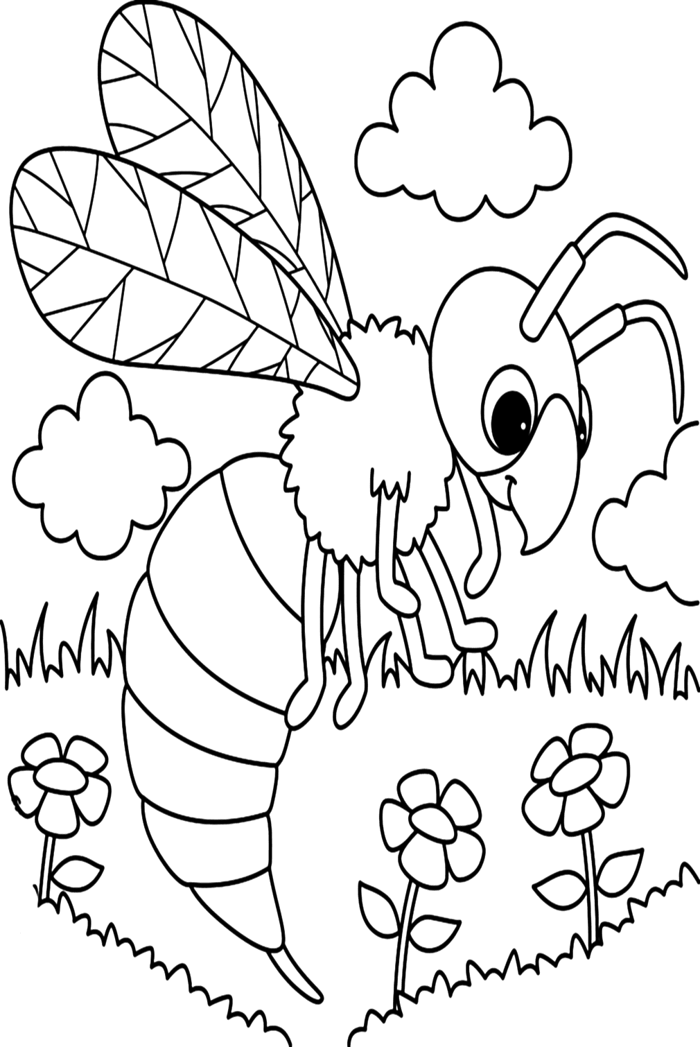 Wasp coloring pages