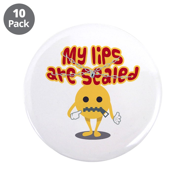 Emoji lips sealed button pack