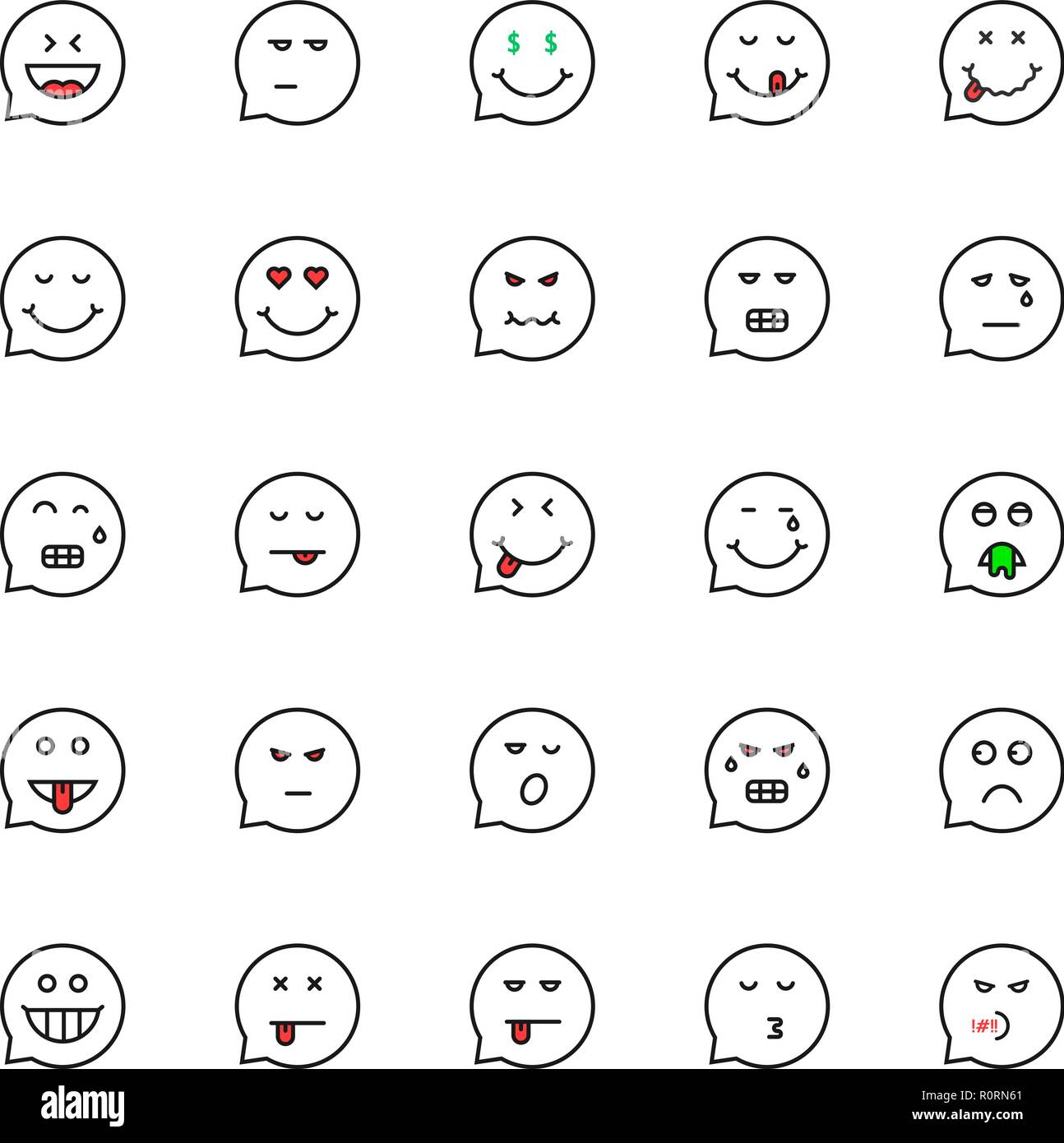 Rude emoji hi