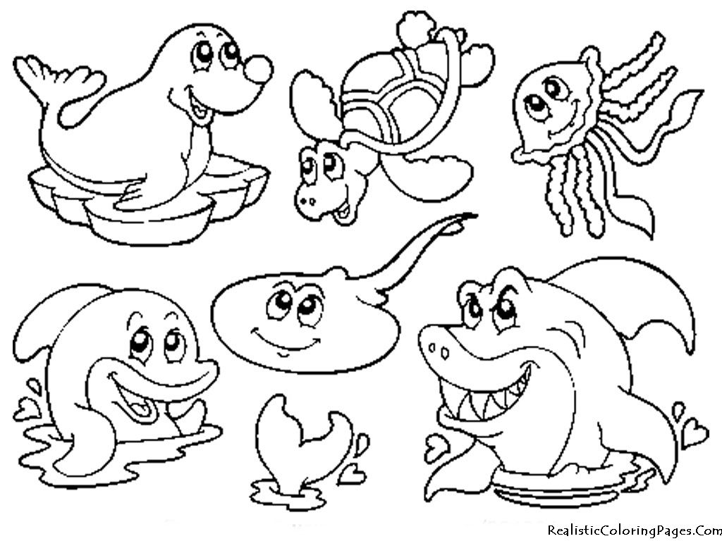 Download ocean animals coloring pages free coloring pages pãginas para colorear del ocãano animales faciles de dibujar dibujos de animales