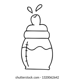Illustration water bottle coloring page coloring stock illustration