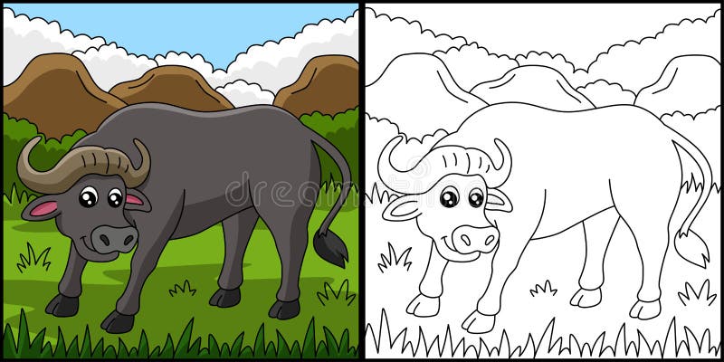 Coloring picture buffalo stock illustrations â coloring picture buffalo stock illustrations vectors clipart