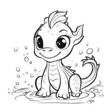 Water dragon outline png transparent images free download vector files