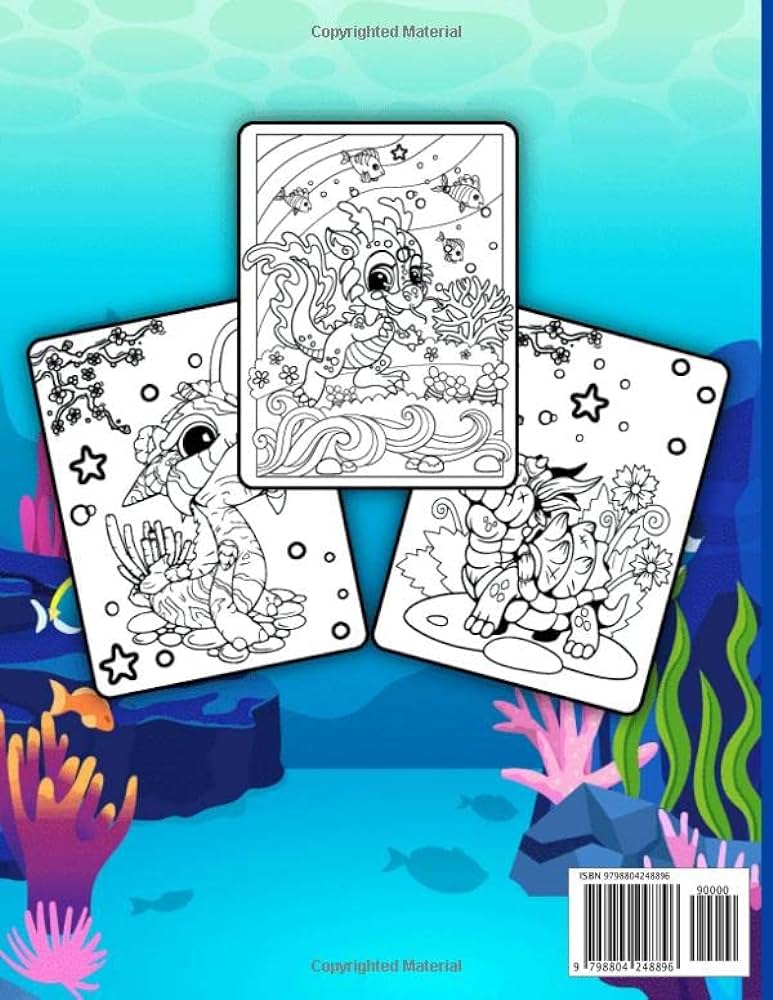 Water dragon coloring book for kids water dragon best design with a cute unique water dragon illustrations water dragon lover coloring book for kids best gift idea for boys girls press