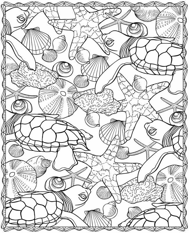 Under water coloring pages to print