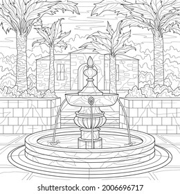 Water fountain drawing images stock photos d objects vectors
