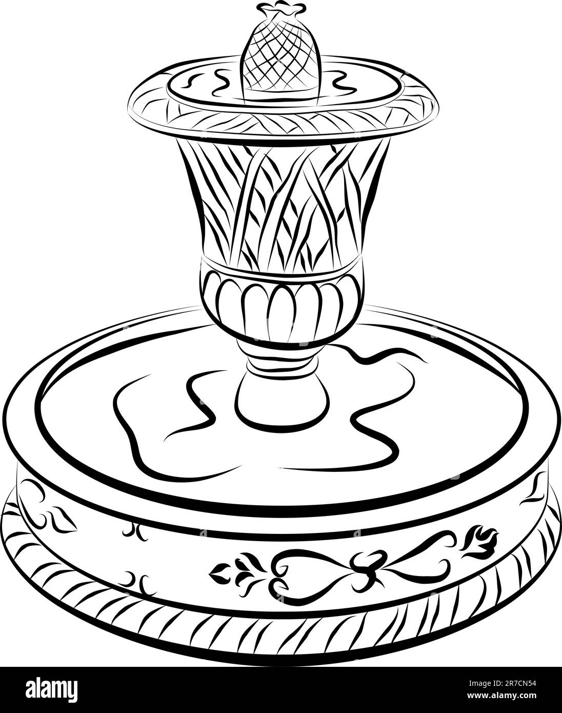 Water fountain clipart black and white stock photos images