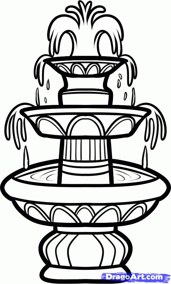 Water fountain fountain water fountain drawings