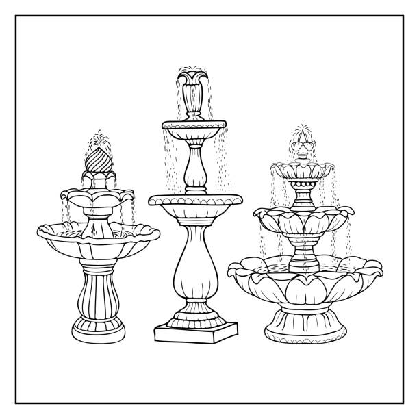 Fountain stock illustrations royalty