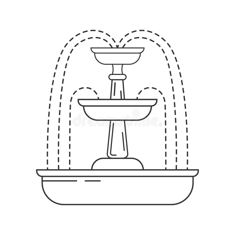 Line drawing fountain water stock illustrations â line drawing fountain water stock illustrations vectors clipart