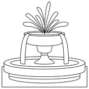 Fountain coloring pages free printable pictures