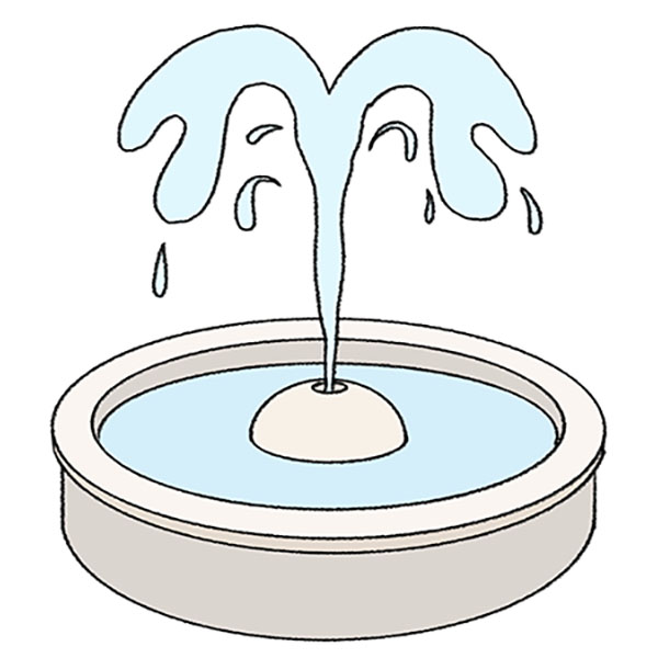 How to draw a fountain
