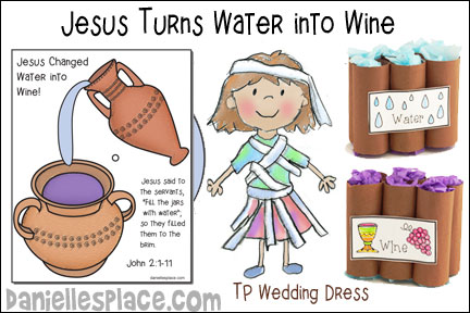 Jesus turns water into wine bible crafts and lesson