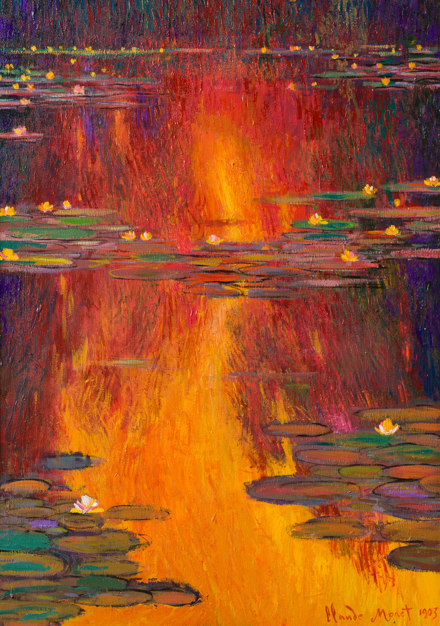 After claude monet waterlillies evening effects cloud series john myatt castle fine art