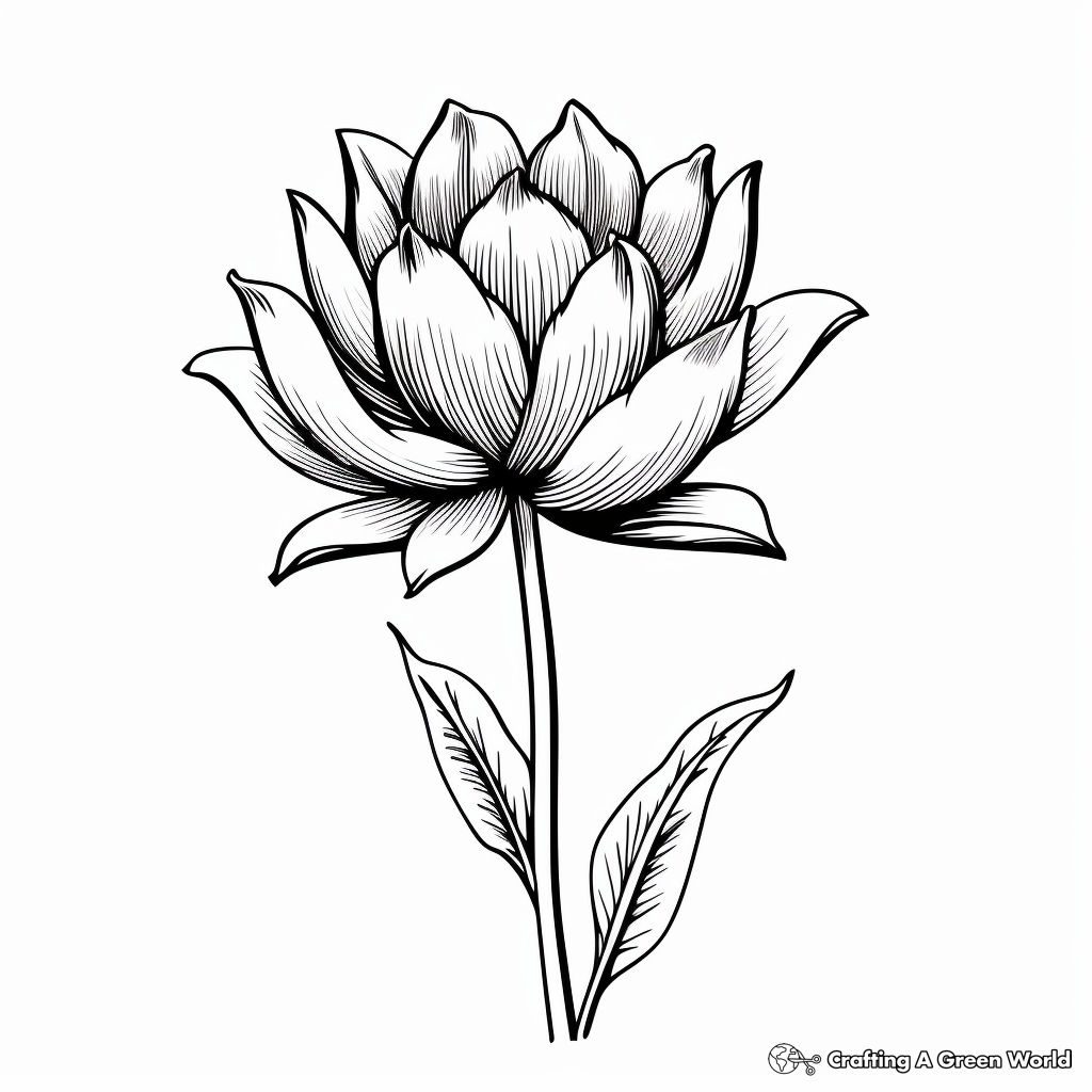 Easy flower coloring pages