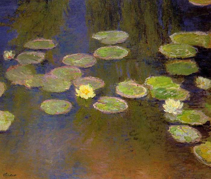 The many paintings of water lilies by claude monet